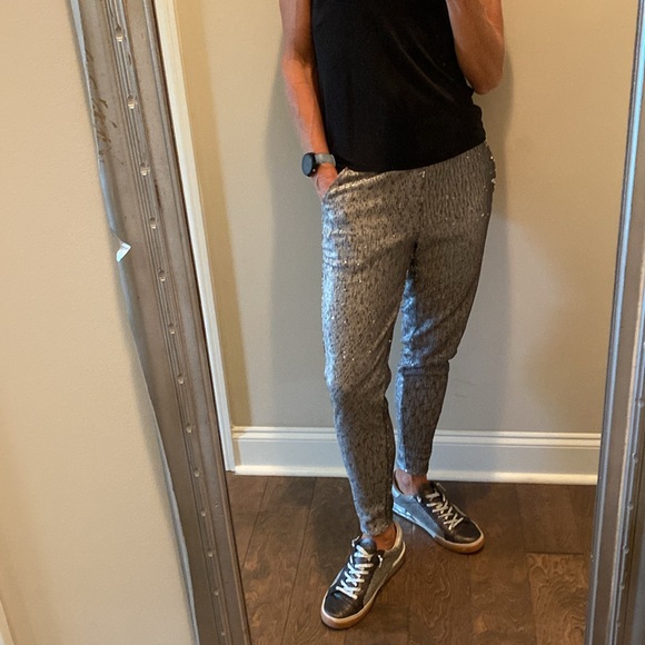 Silver Sequin Joggers! - Picture 2 of 9